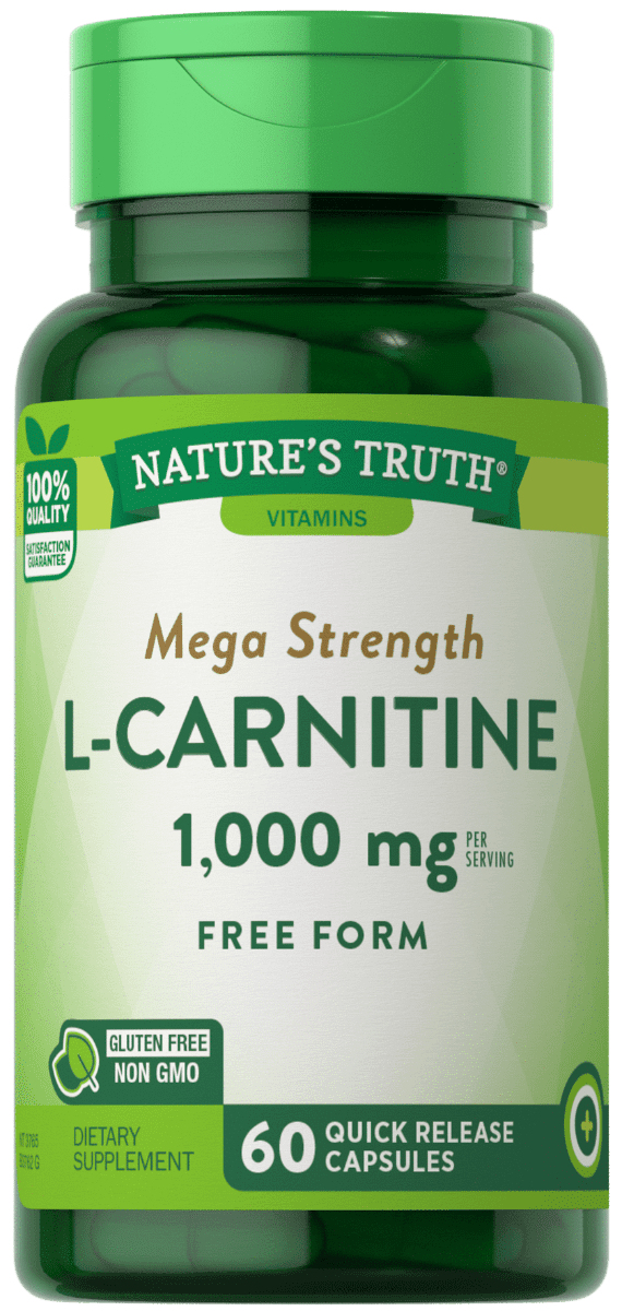 Nature's Truth L-Carnitine Mega Strength 1,000mg - 60 Quick Release Capsules