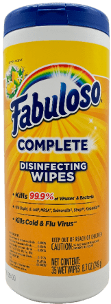 Fabuloso Complete Disinfecting Wipes: 35-Count for 99.9% Germ Kill