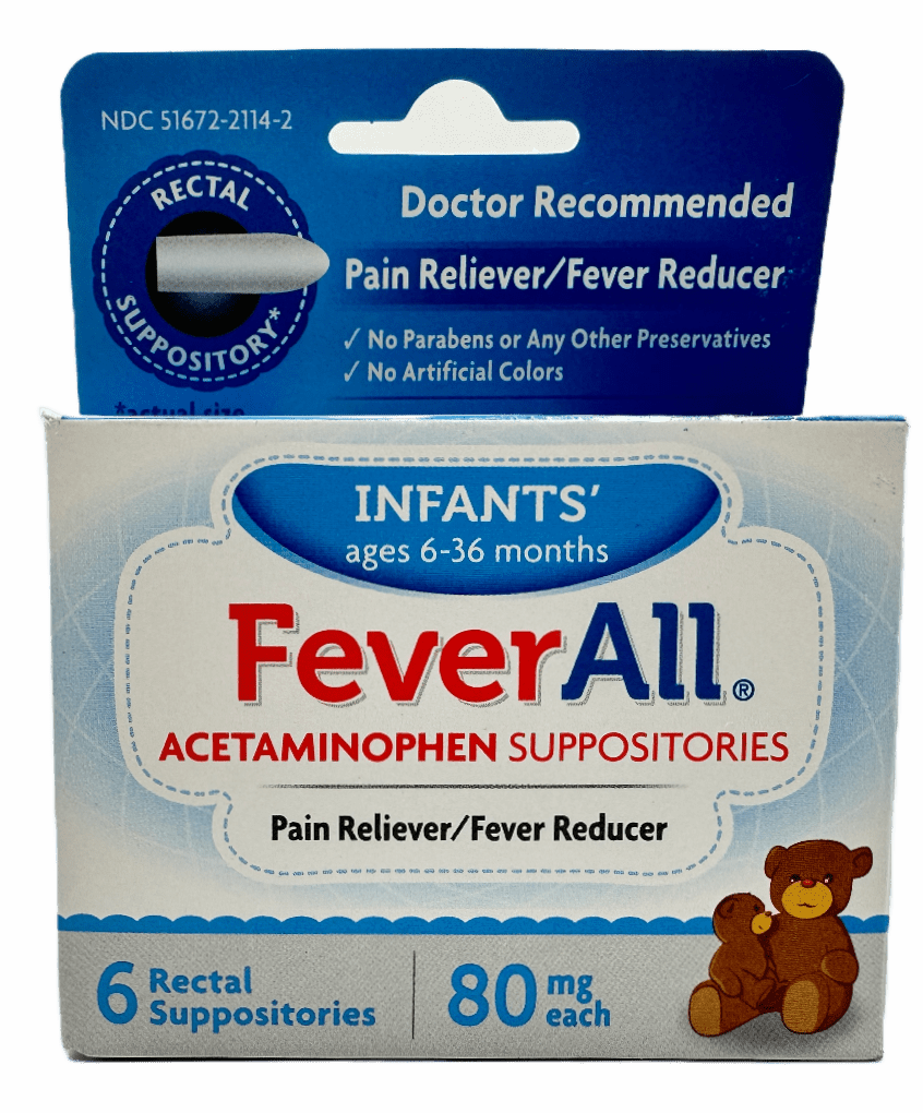 Infants FeverAll Acetaminophen Suppositories